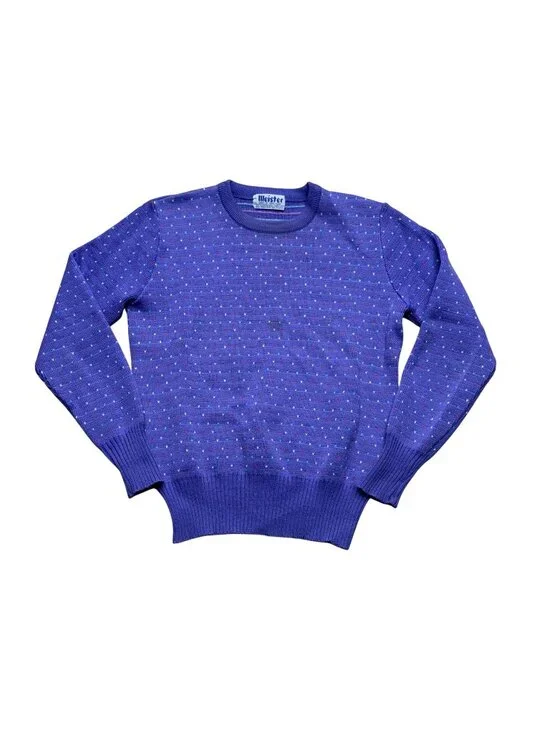 Vintage 80s Meister Purple Long Sleeve Crewneck Sweater Small Stranger Things - Picture 1 of 8